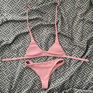 Pink Thong Bikini